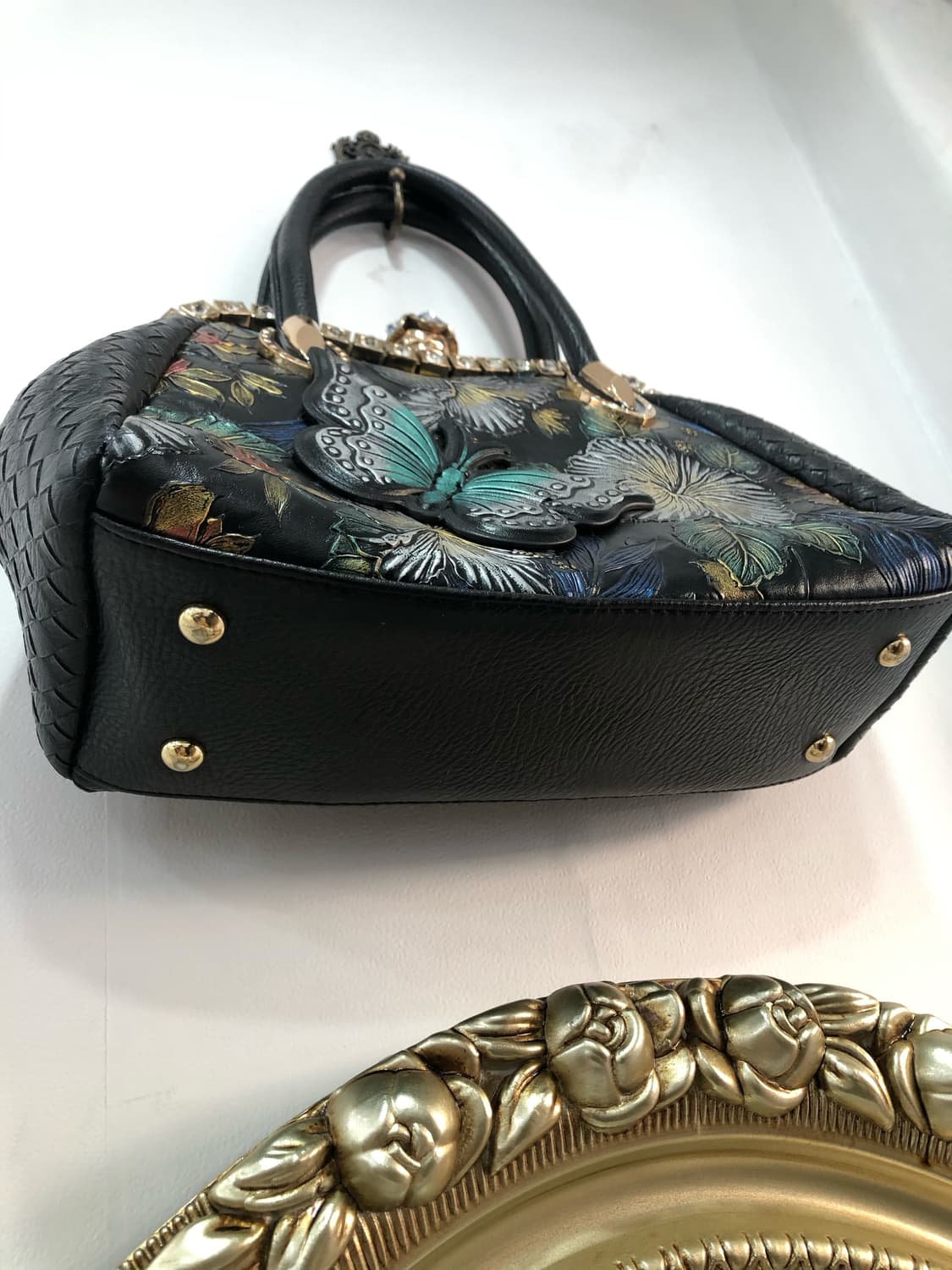 oriental floral butterfly leather bag 상품이미지4