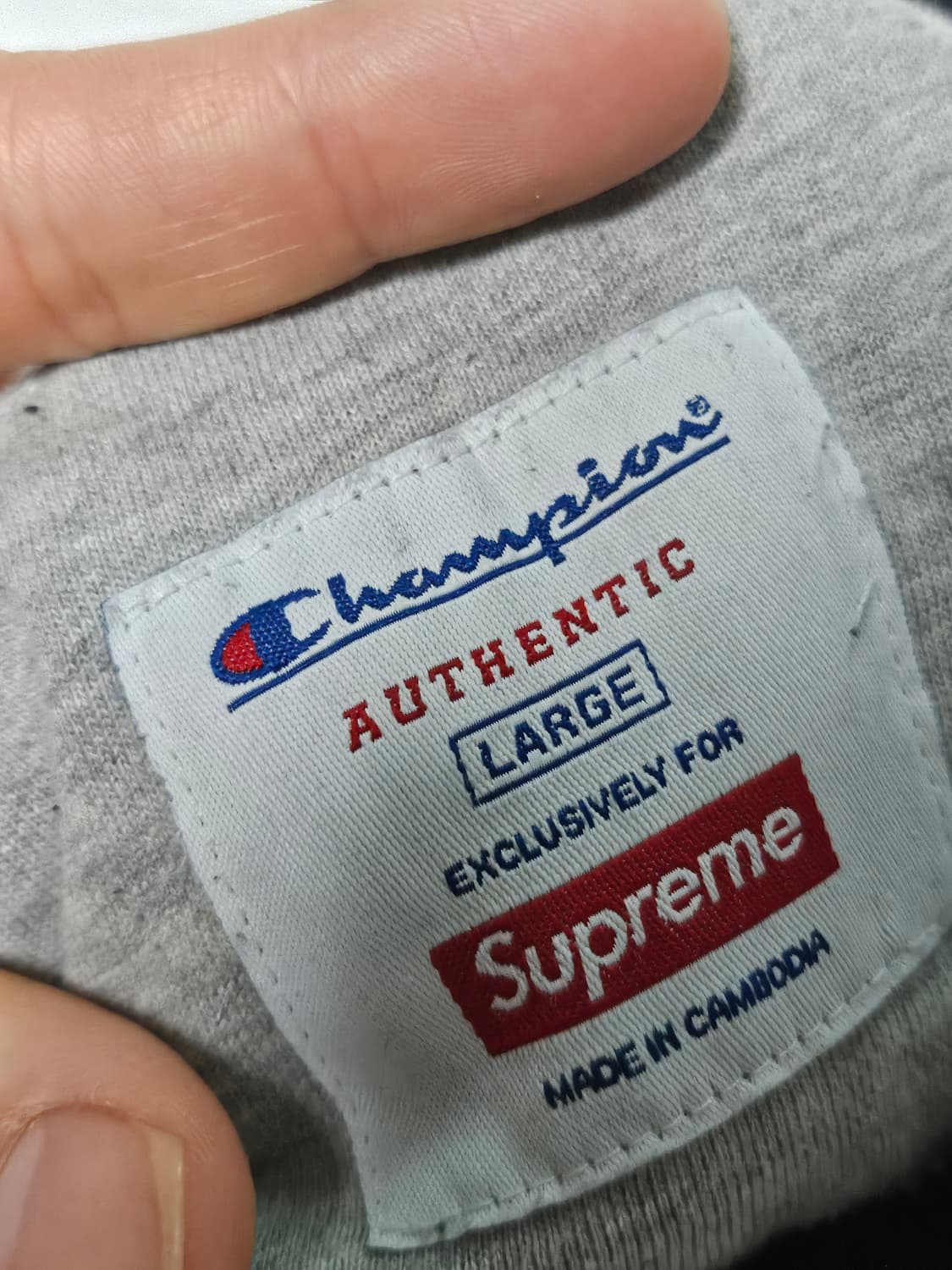 챔피언 X 슈프림 15fw 후드티  후디 L 상품이미지4