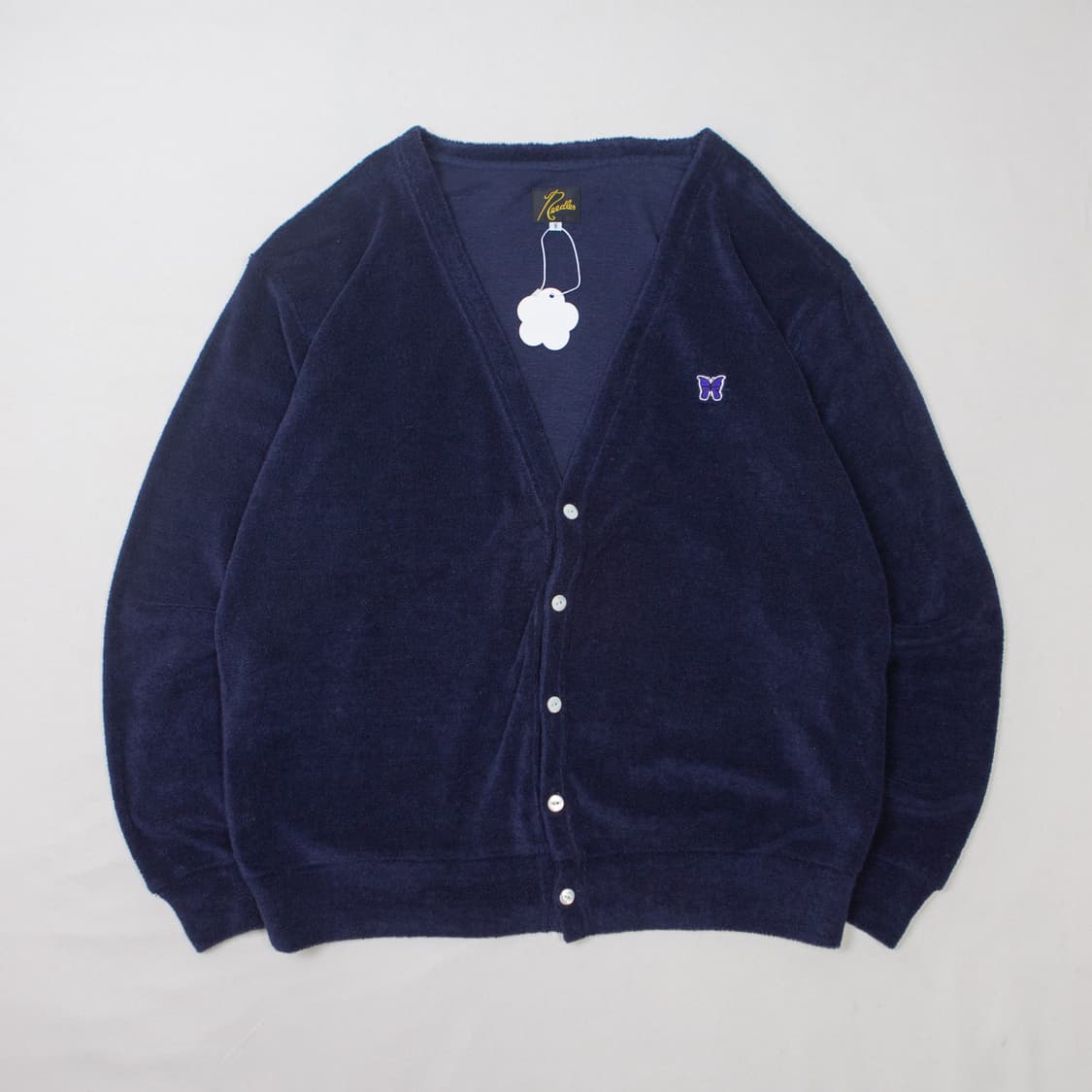 니들스 파일 져지 가디건 네이비 상품이미지1