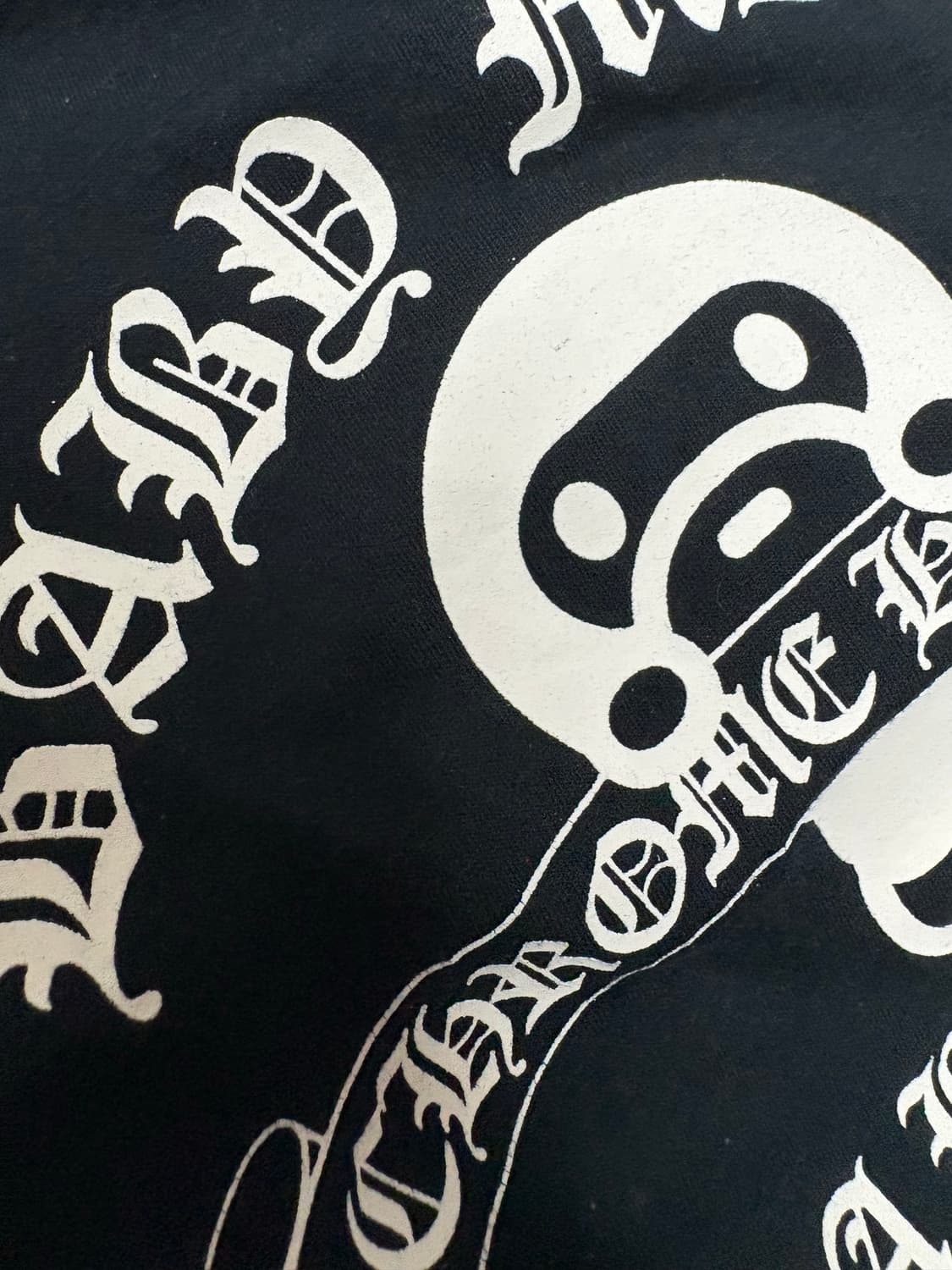 크롬하츠 x 베이프 베이비마일로 반팔티 블랙 s 상품이미지3