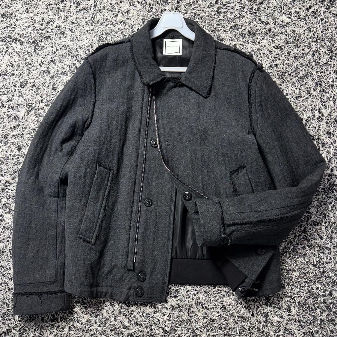 우영미 그런지 싱글 퍼 자켓 상품이미지2