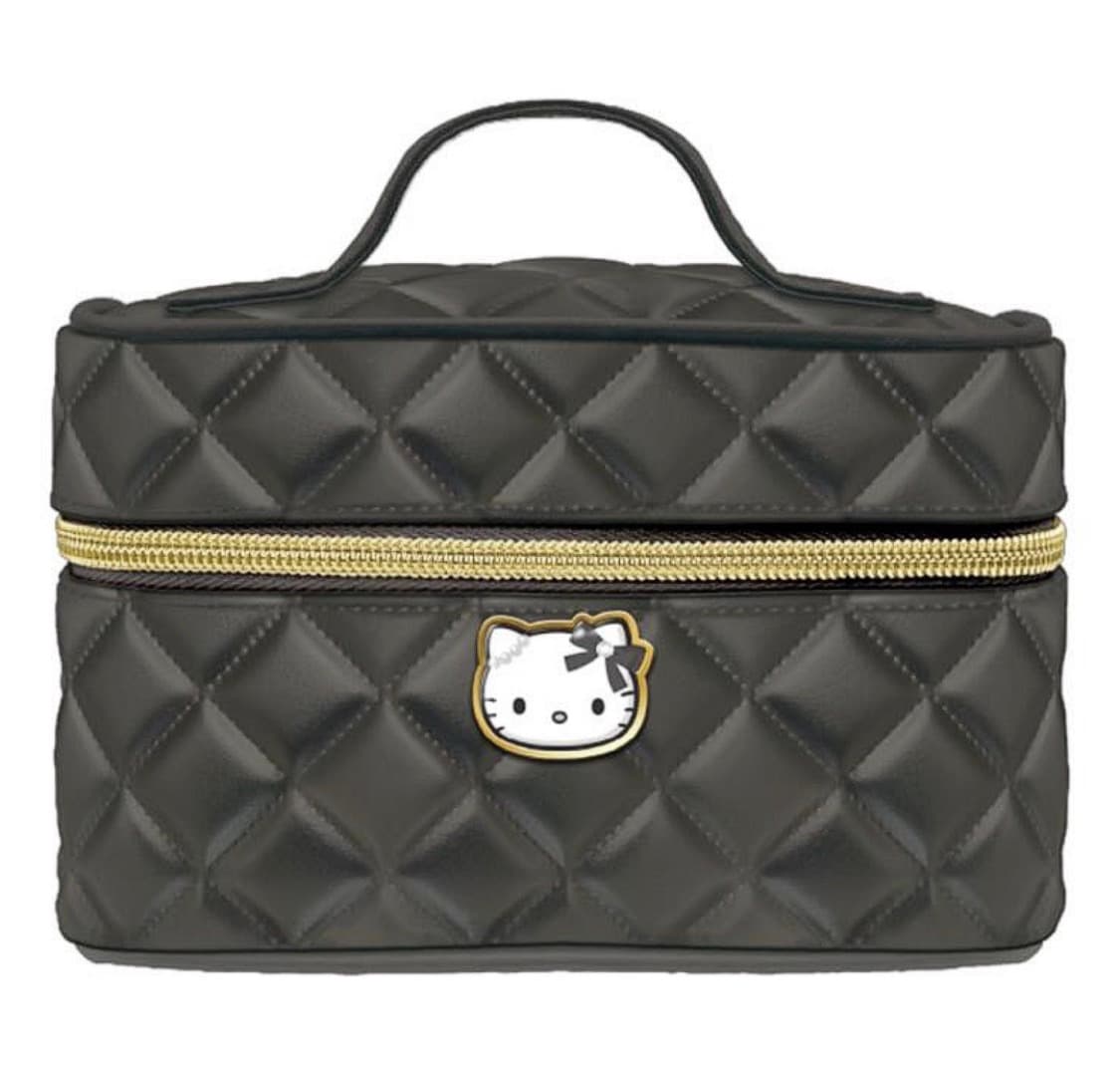 헬로키티 퀼트 베니티 파우치 블랙 상품이미지1