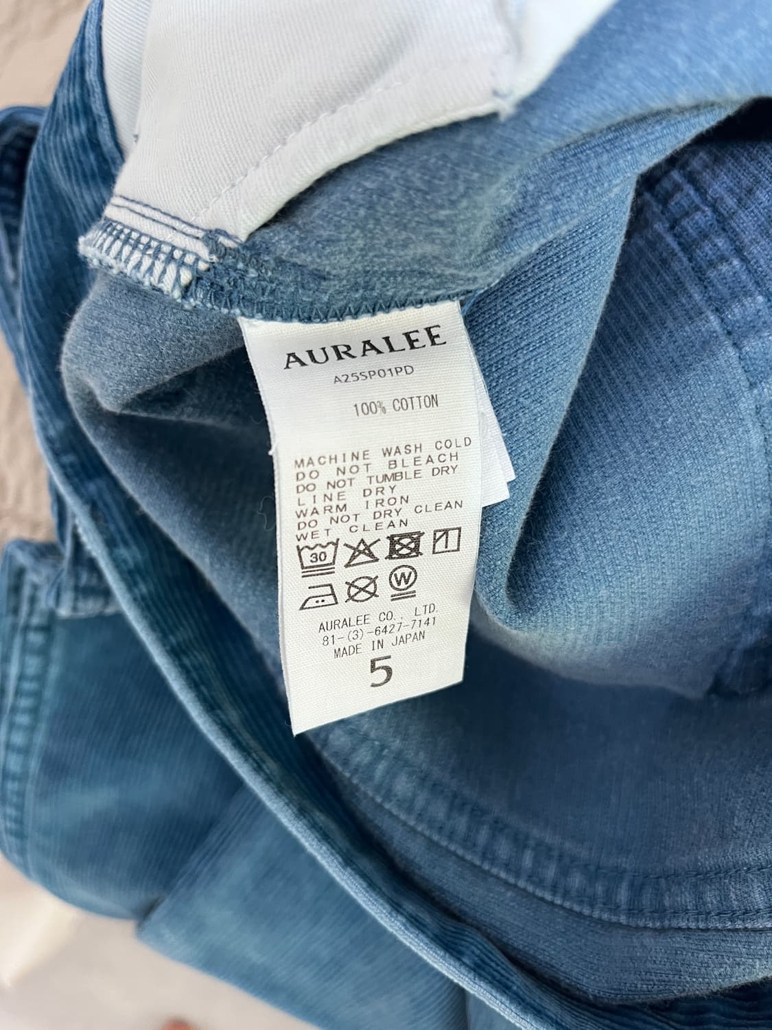 오라리 피그먼트 코듀로이 5p 와이드팬츠 팝니다. 상품이미지7