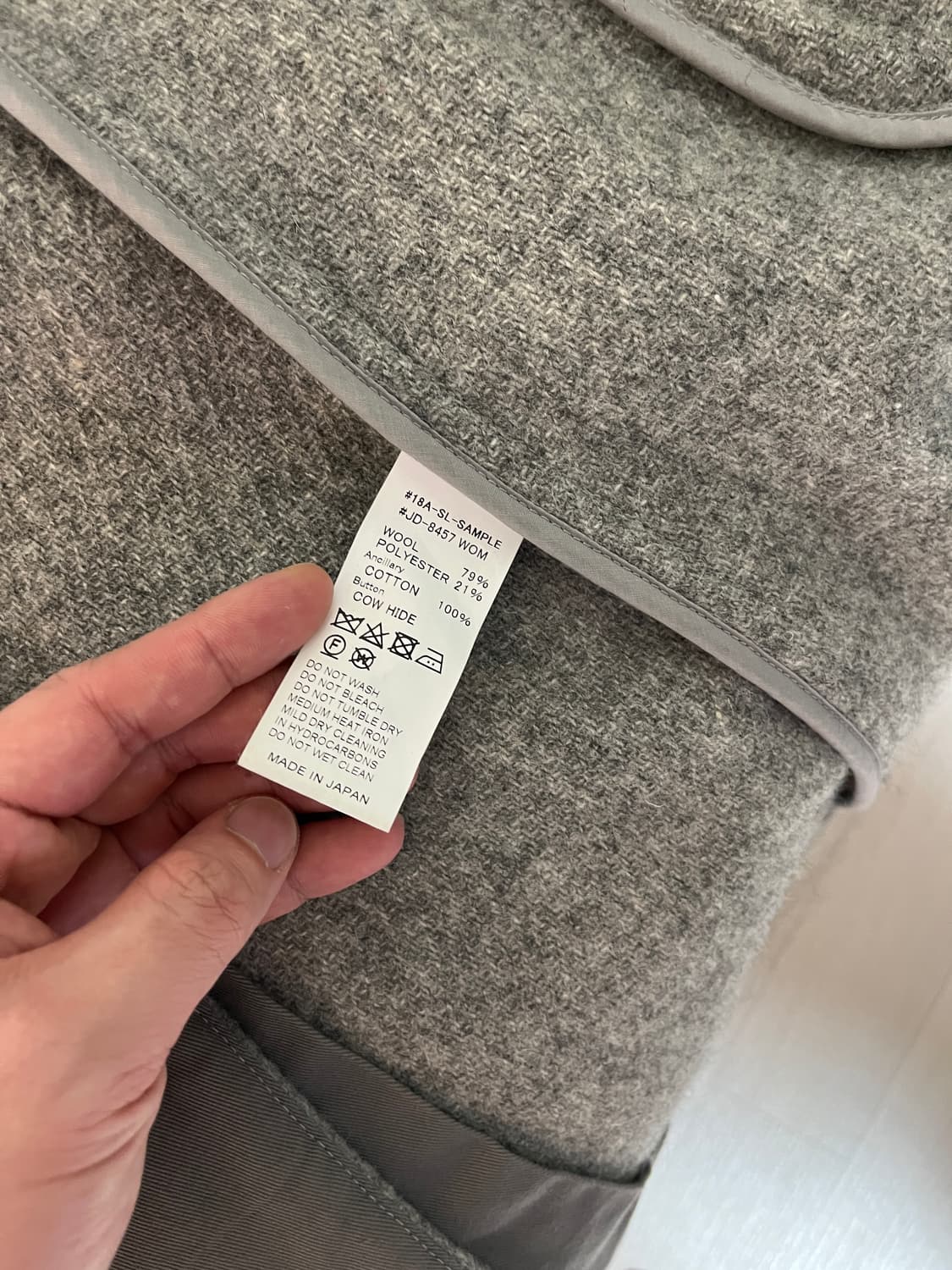 단톤 코트 울코트 36사이즈 그레이 상품이미지4