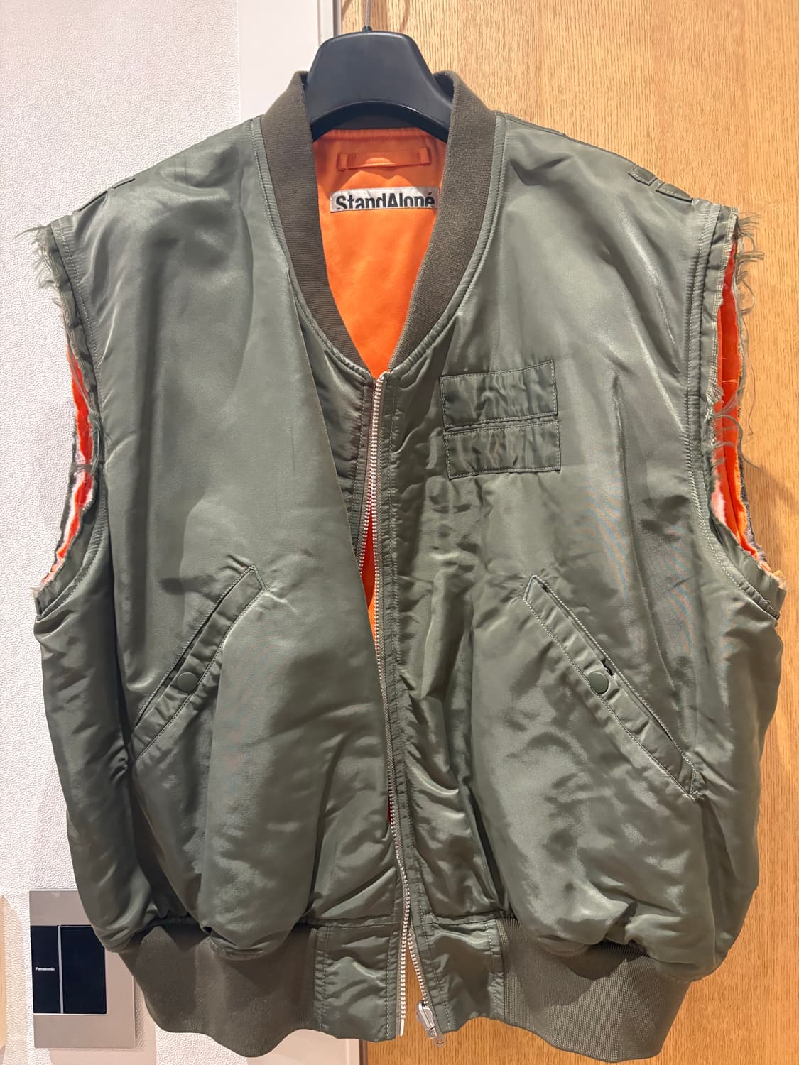 StandAlone 카키 MA-1 봄버 베스트 상품이미지1