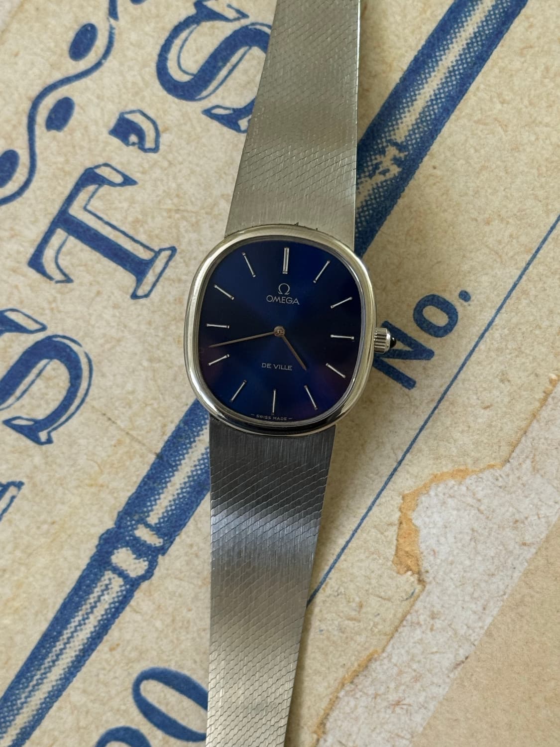 정품 빈티지 오메가 드빌 엘립스 스틸 시계 상품이미지3