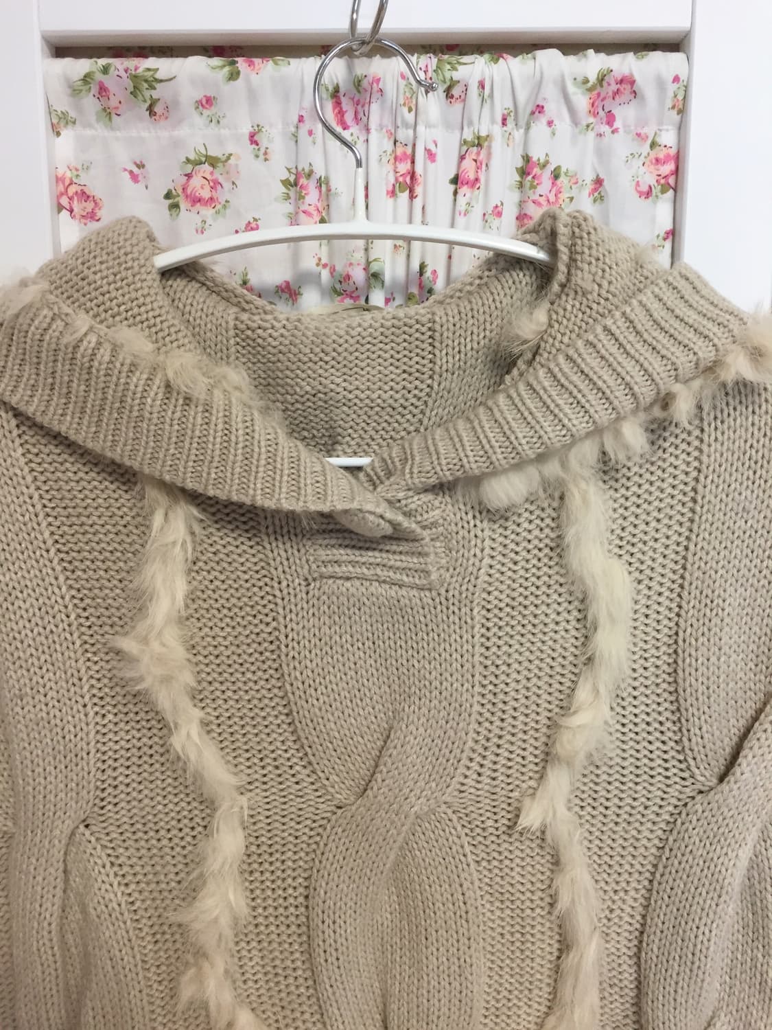 빈티지 모리걸 사와코 퍼 후드케이프 상품이미지2