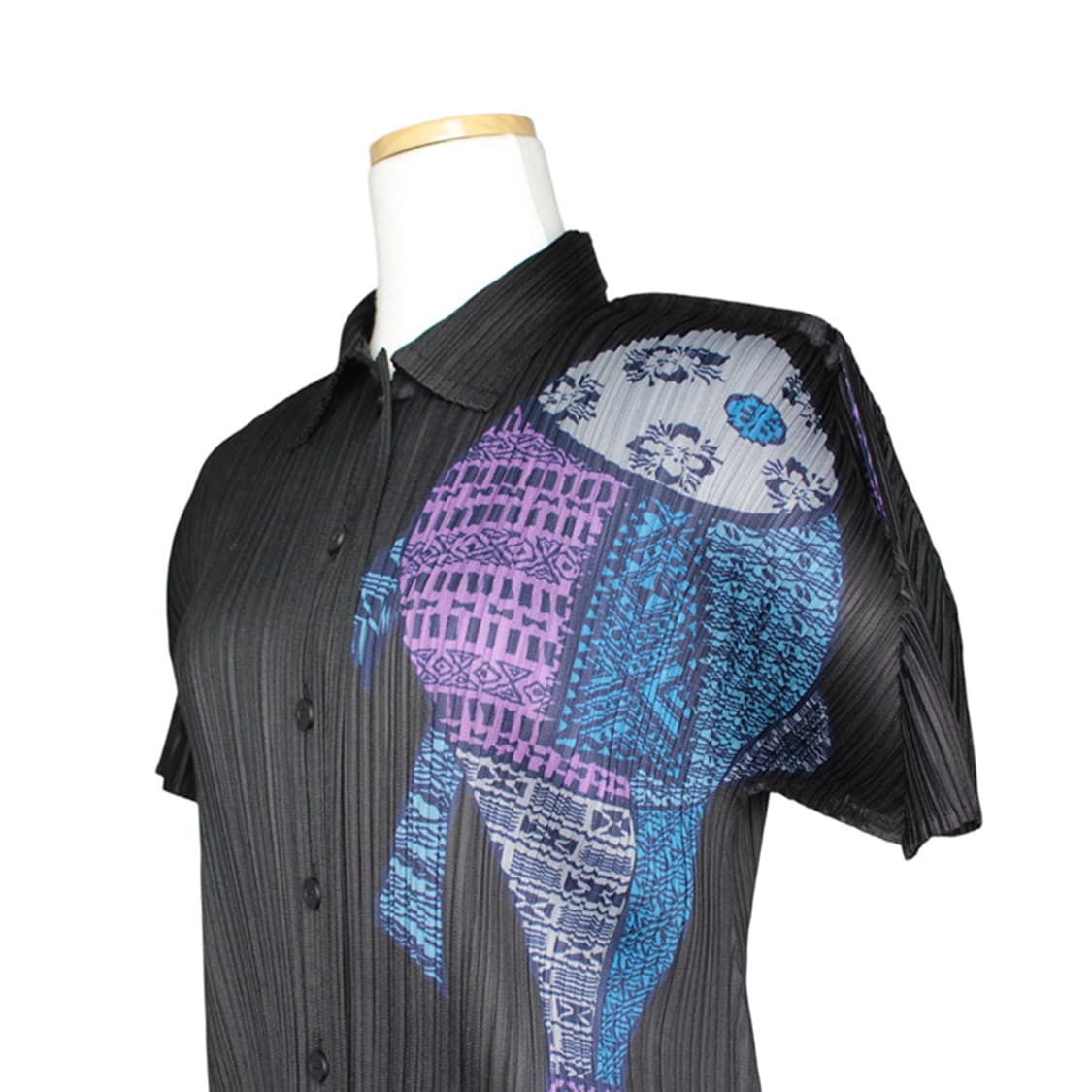 플리츠플리즈 물고기 프린트 반팔 셔츠 3 상품이미지4