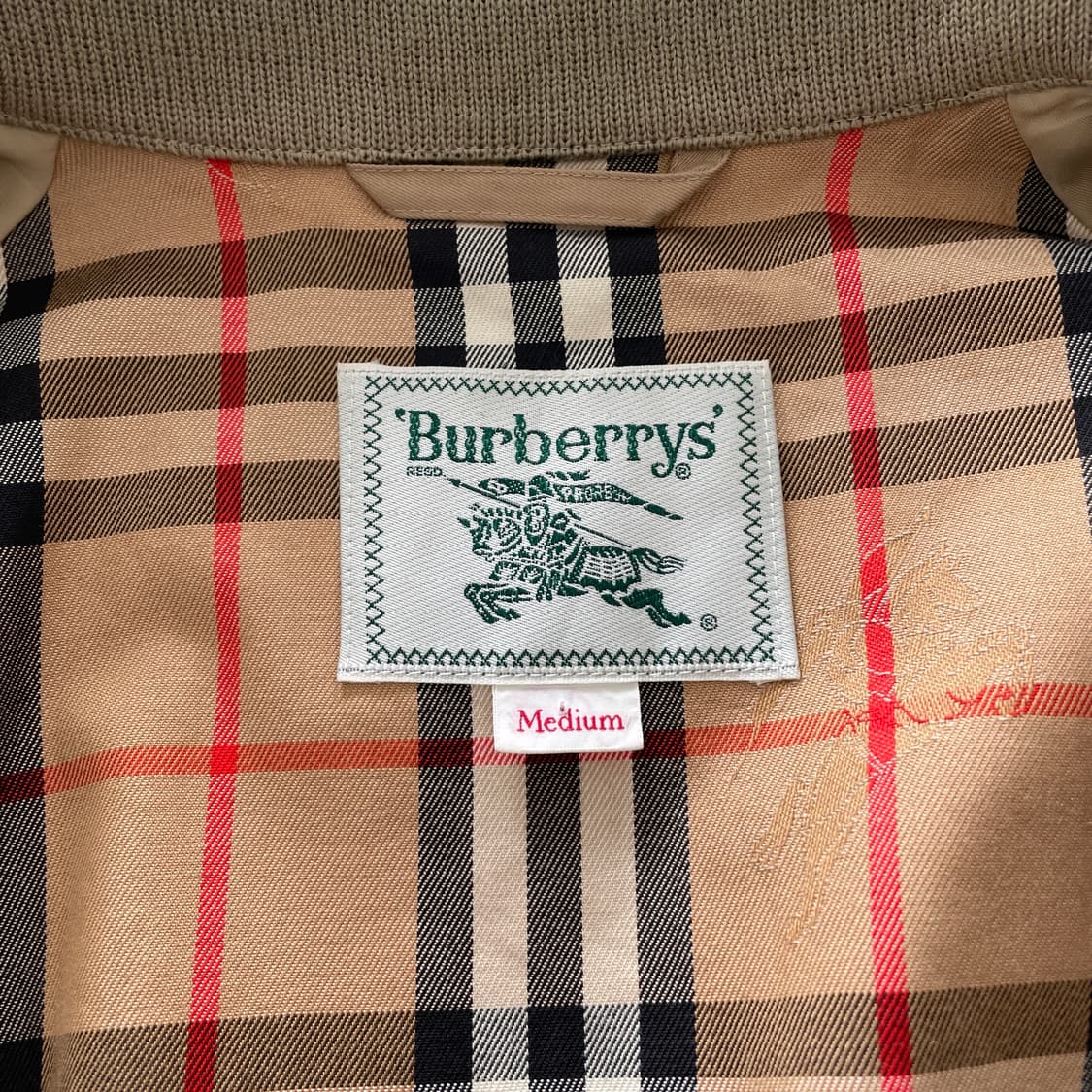 버버리 베이지 안감 체크 블루종 G-9 스타일 상품이미지9