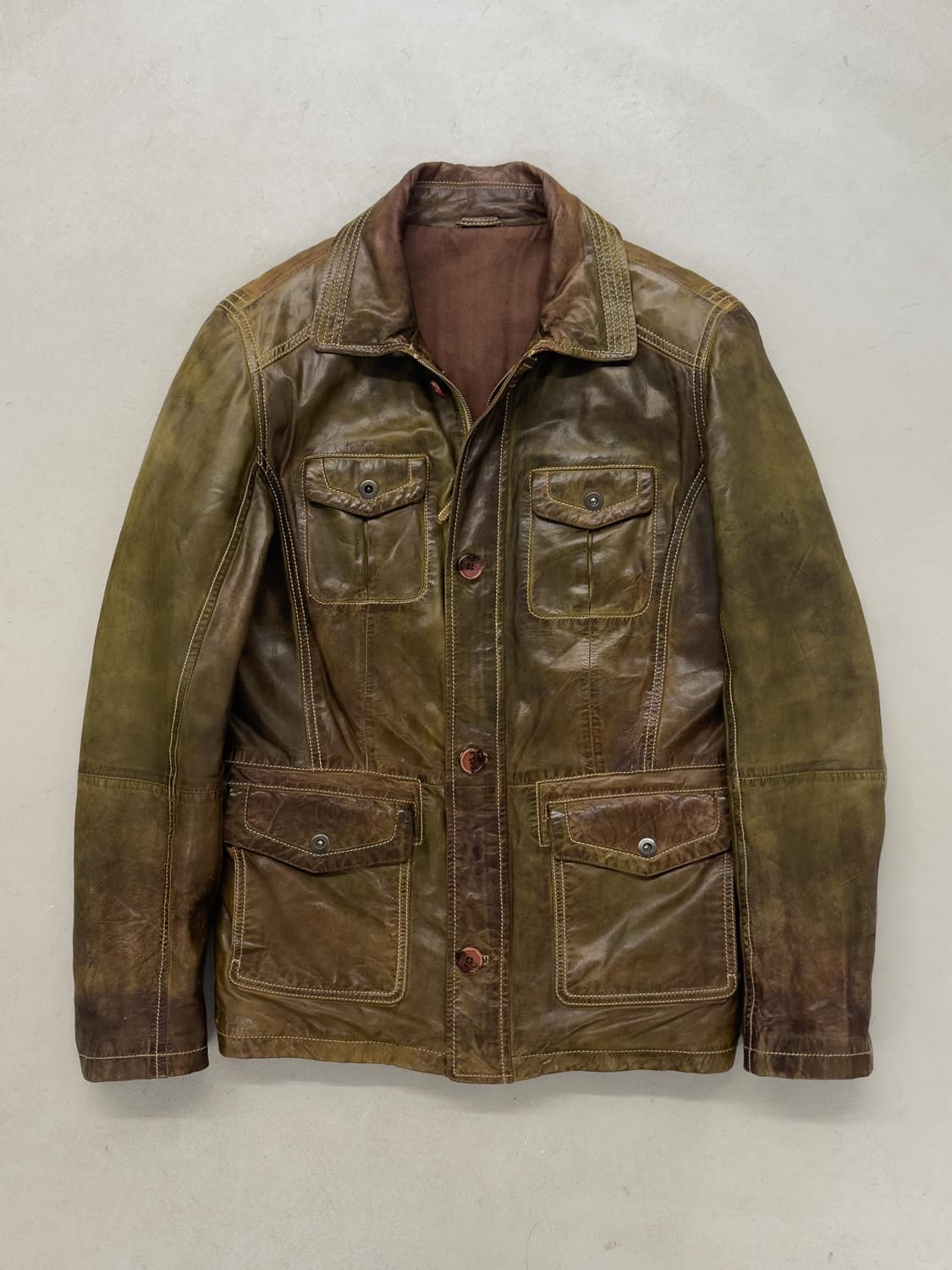 에이징 레더 자켓 상품이미지1