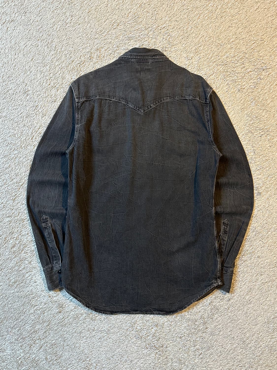 리바이스 LEVI'S 웨스턴 투포켓 데님 셔츠 흑청 상품이미지3