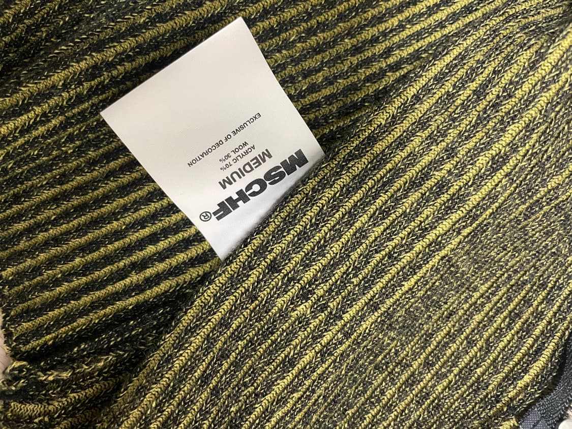 Mischief 미스치프 니티드 투톤 셔츠 옐로우 블랙 상품이미지4