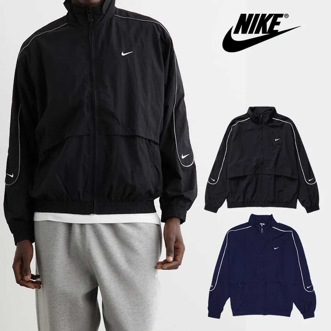 나이키 솔로 스우시 우븐 트랙 자켓 블랙 XL 상품이미지2