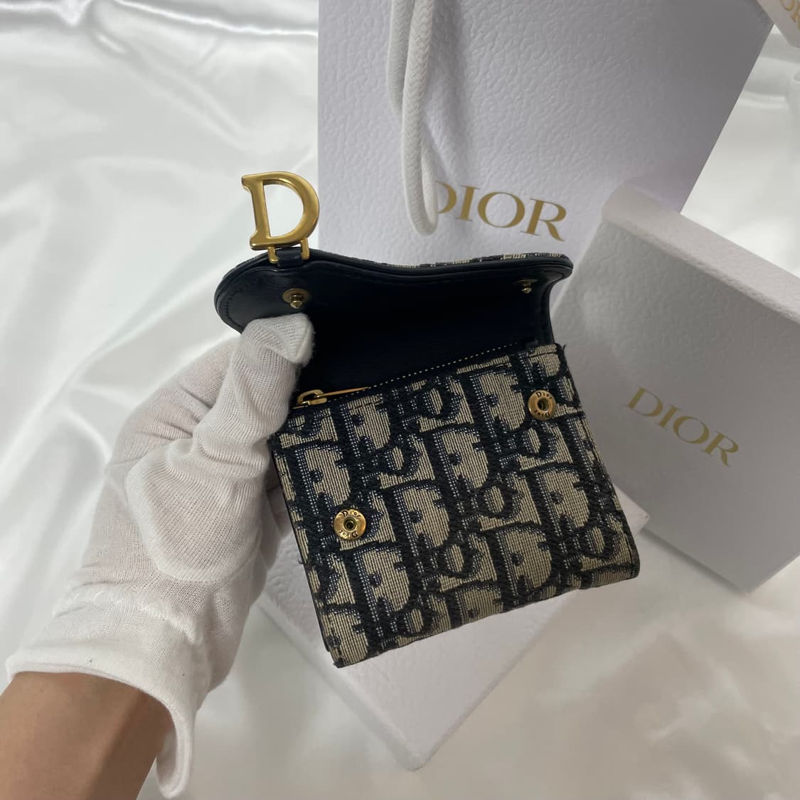 디올 오블리크 3단 반지갑 풀세트 A급 상품이미지7