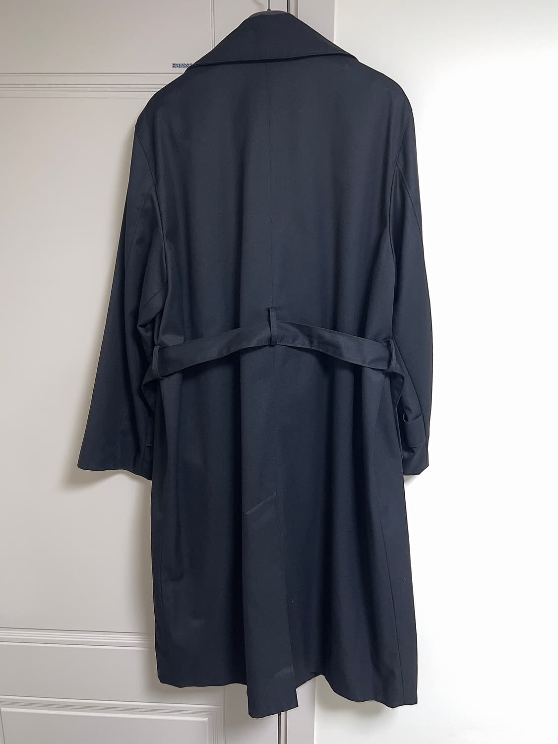 (1회착 우체국택포가격) 플레어업 오버사이즈 트렌치코트 블랙 2 상품이미지3