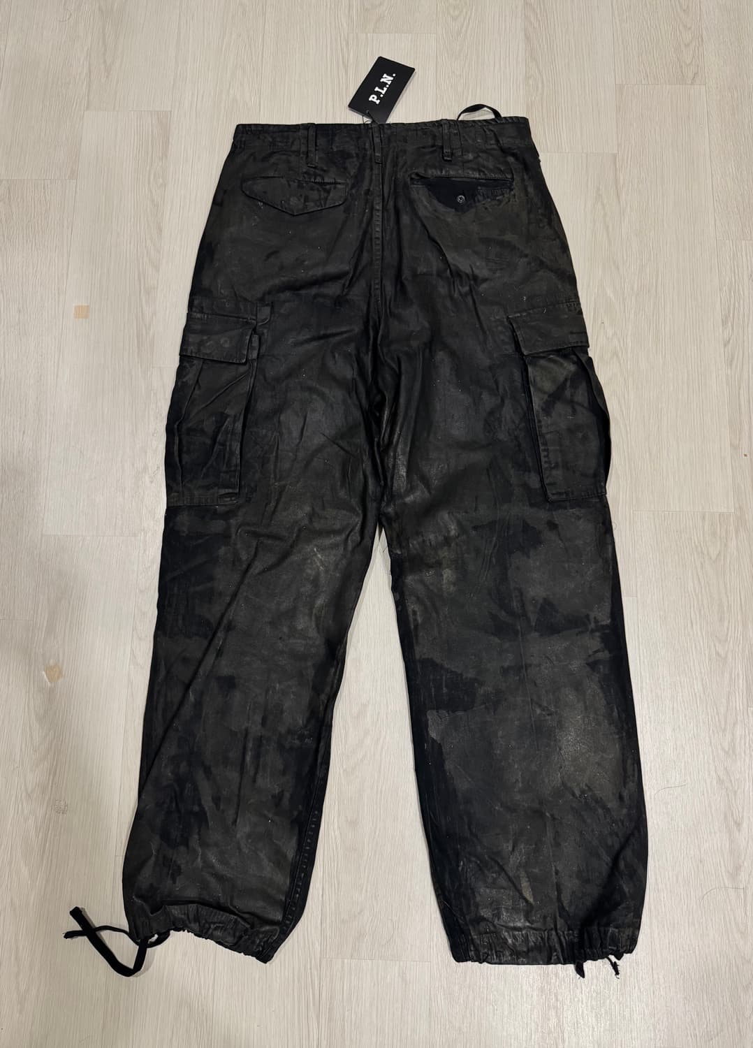 (M) pln 오일스킨 카고 팬츠 상품이미지2