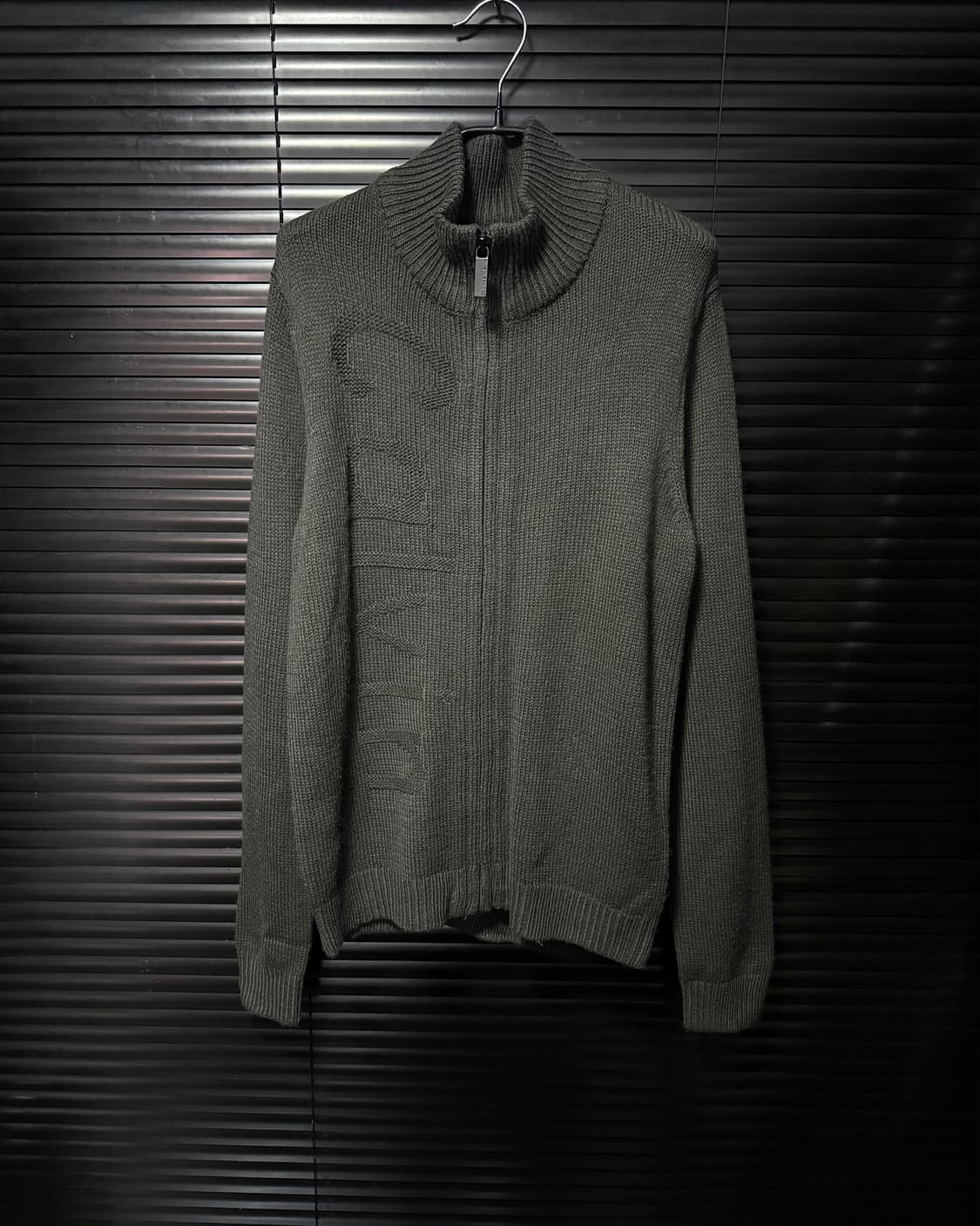 캘빈클라인 진스 ck 카키 니트 집업 스웨터 터틀넥 목폴라 하이넥 M 상품이미지3