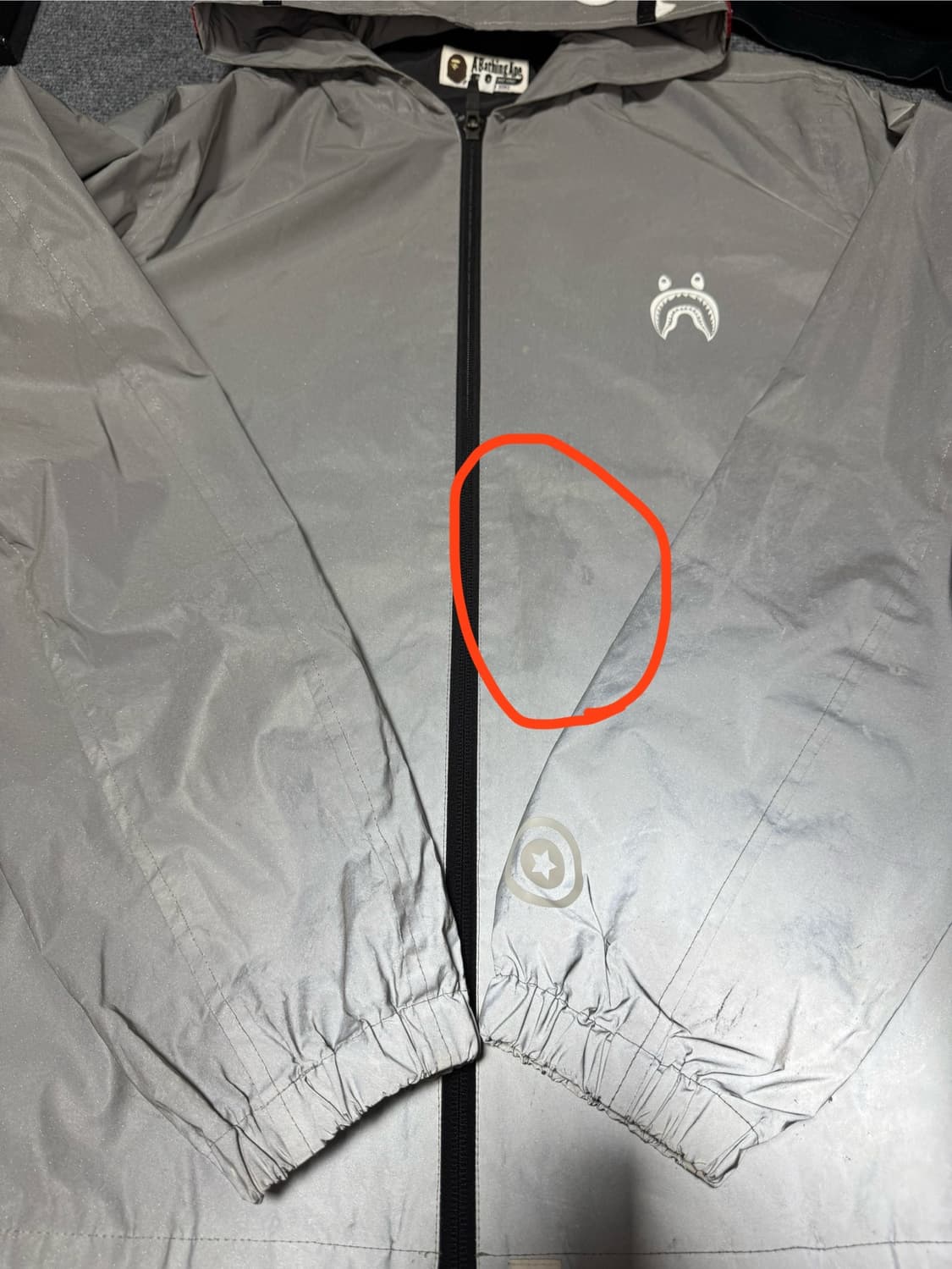 (실버) 베이프 리플렉터 샤크자켓 #bape #바람막이 #샤크 #스카치 상품이미지8