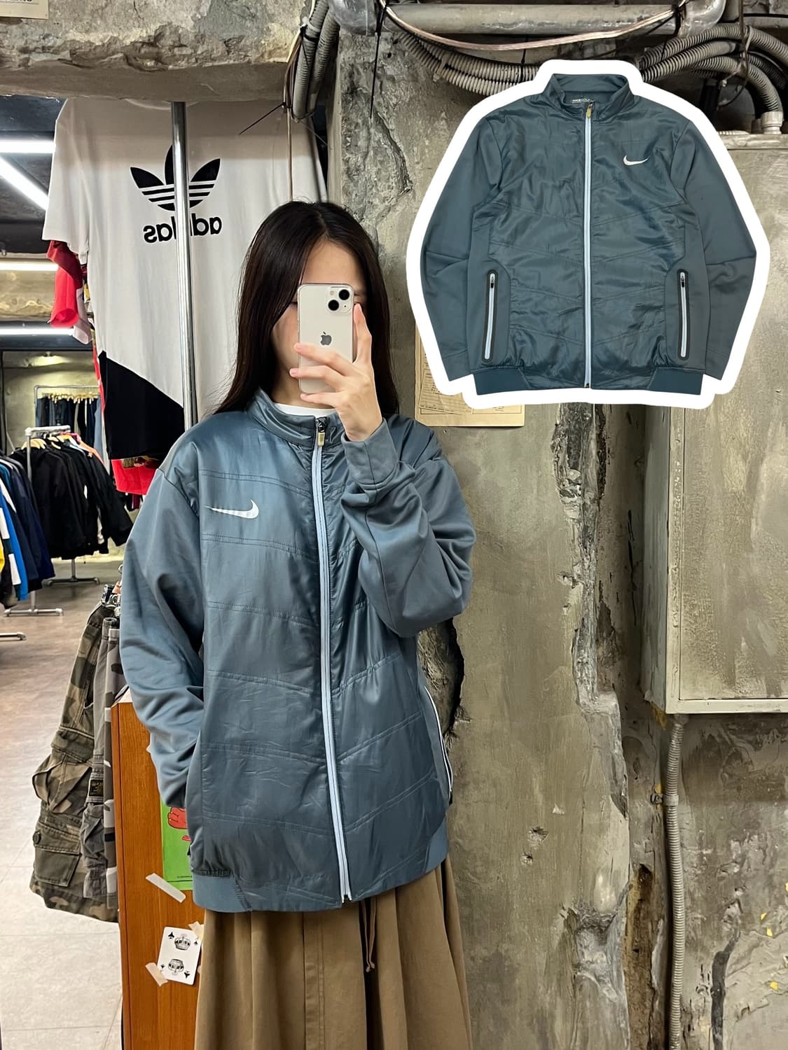 나이키 골프 집업 그레이 XL #csz1089 상품이미지1