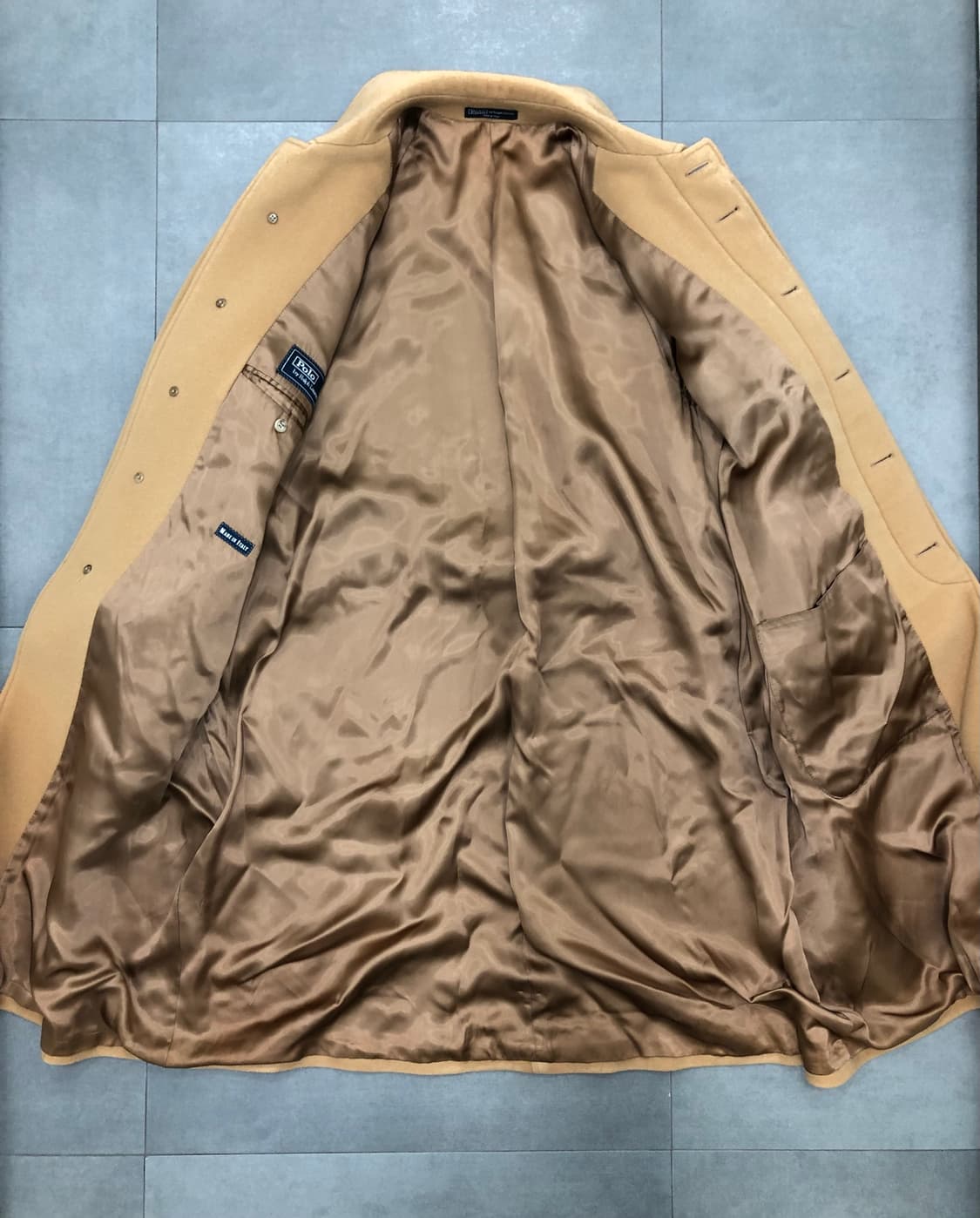 폴로 랄프로렌 이태리 울100 로브 발마칸 카멜 롱코트 상품이미지3