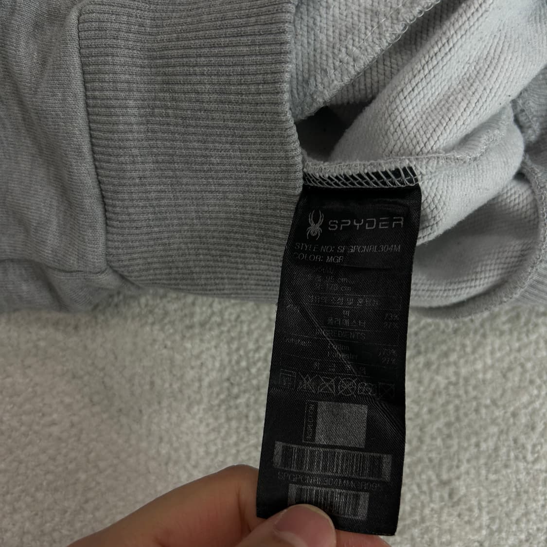 스파이더 그레이 맨투맨  상품이미지3