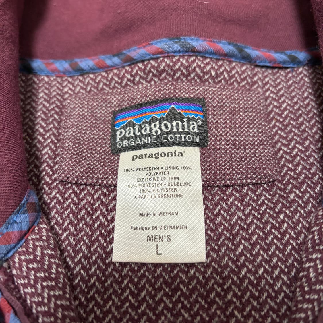 일본판)파타고니아 버건디 하프집업 스웨터  상품이미지5