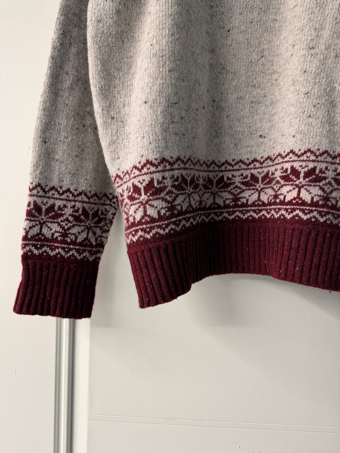 이태리 노르딕 패턴 반집업 니트 스웨터 상품이미지9