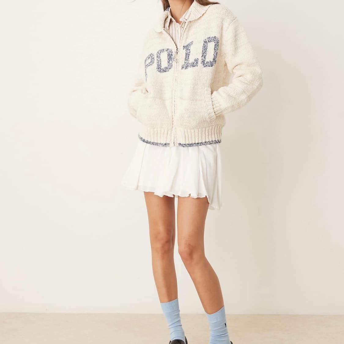 폴로 니트 집업 자켓 가디건 상품이미지3