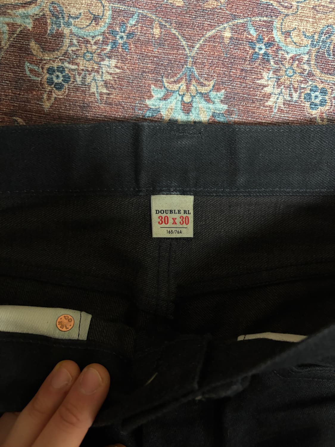 더블알엘 빈티지5포켓 블랙온블랙 30X30 상품이미지3