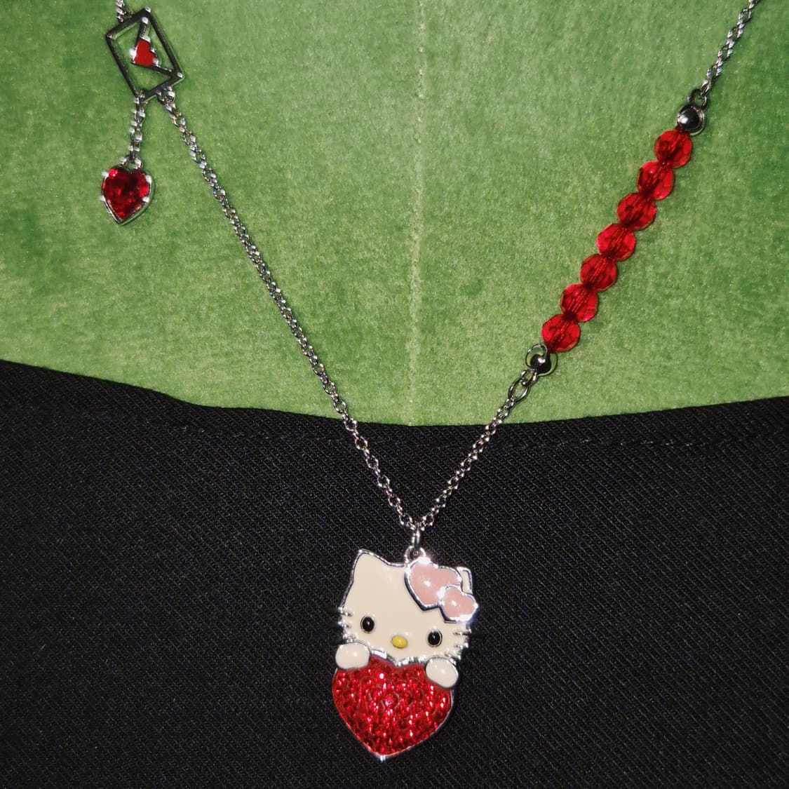 스와로브스키 헬로키티 하트 크리스탈 파베 목걸이 상품이미지9