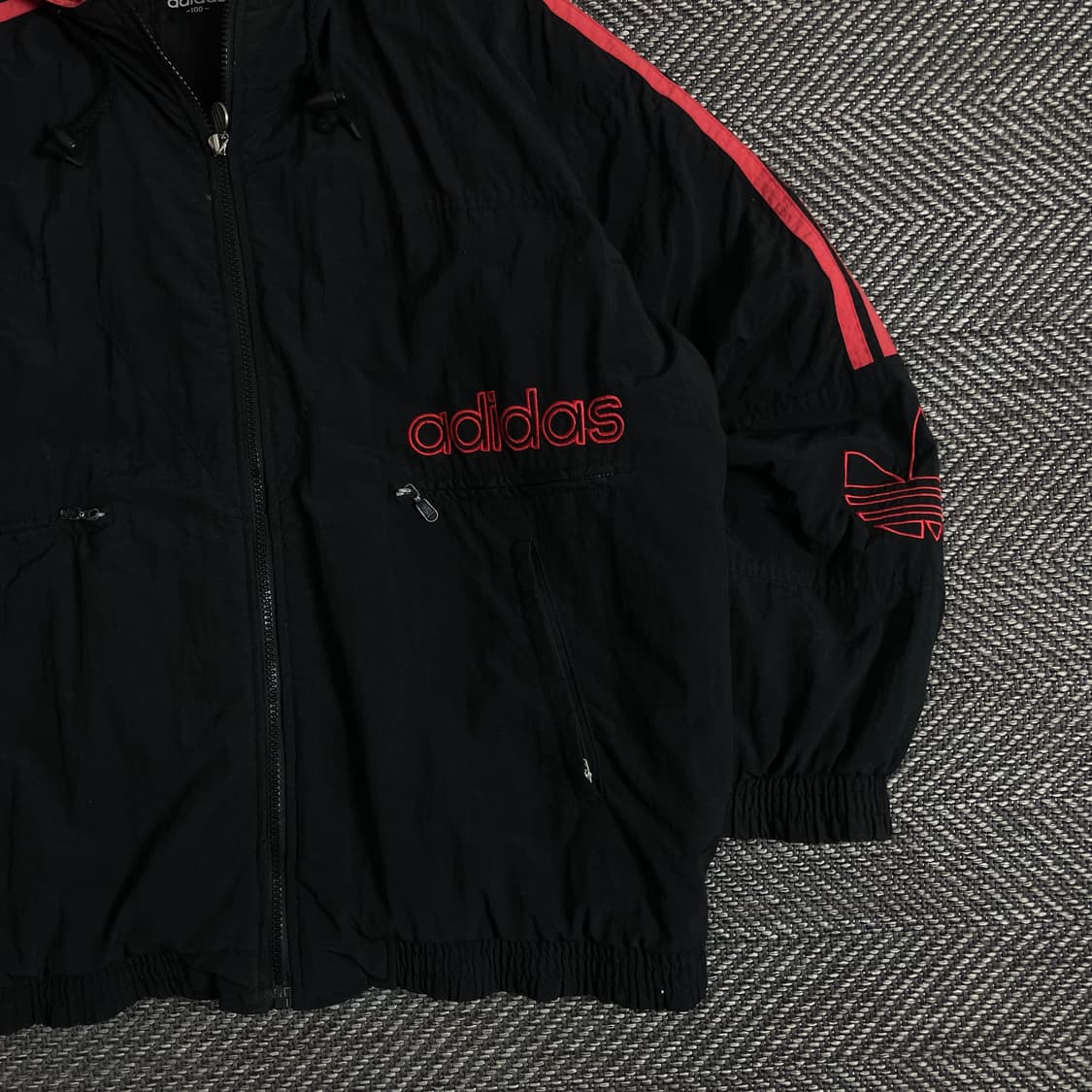 00s 아디다스 빅로고 올드스쿨 박시핏 누빔 점퍼 자켓 y 2873 상품이미지3