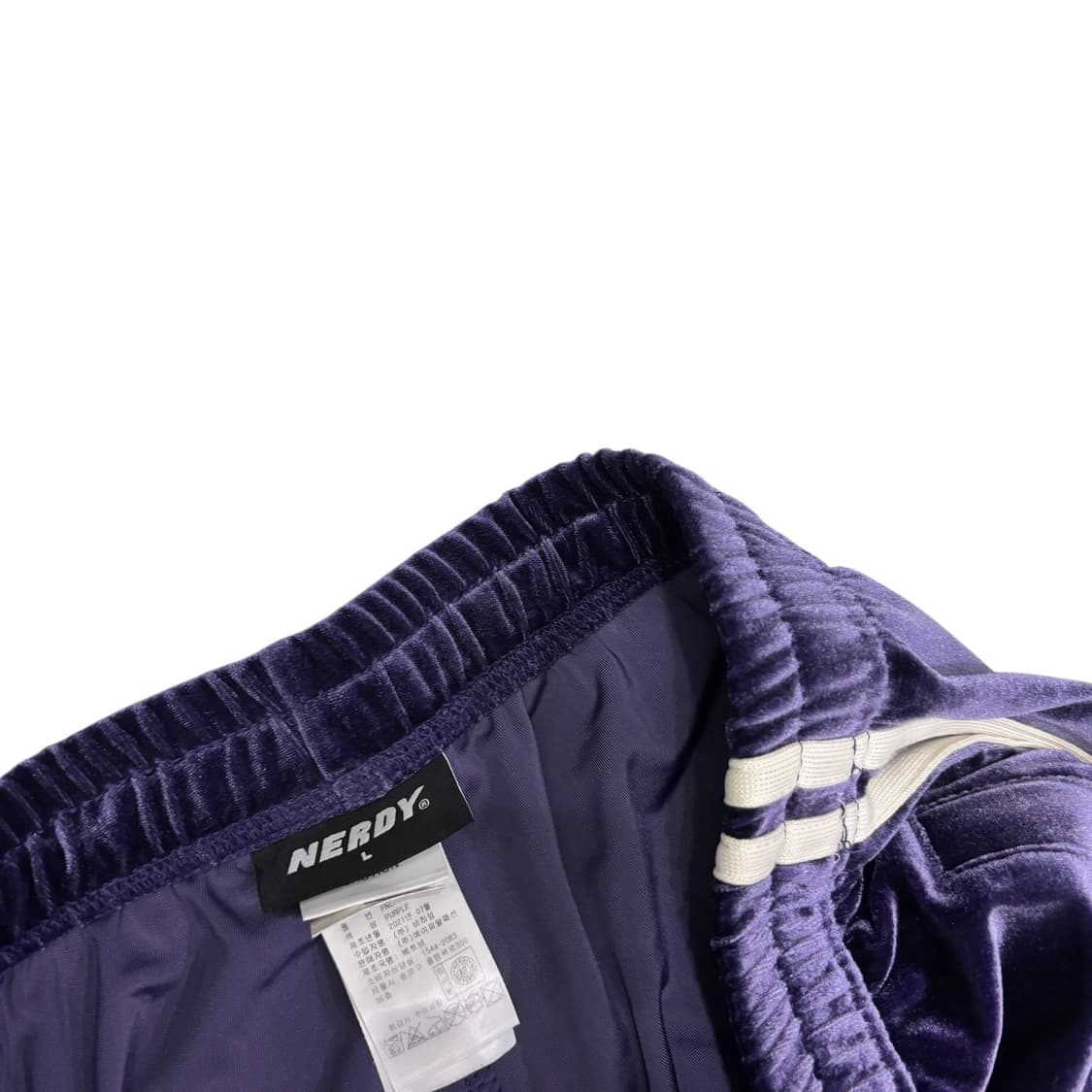 널디 퍼플 벨루어 트랙 팬츠 상품이미지4