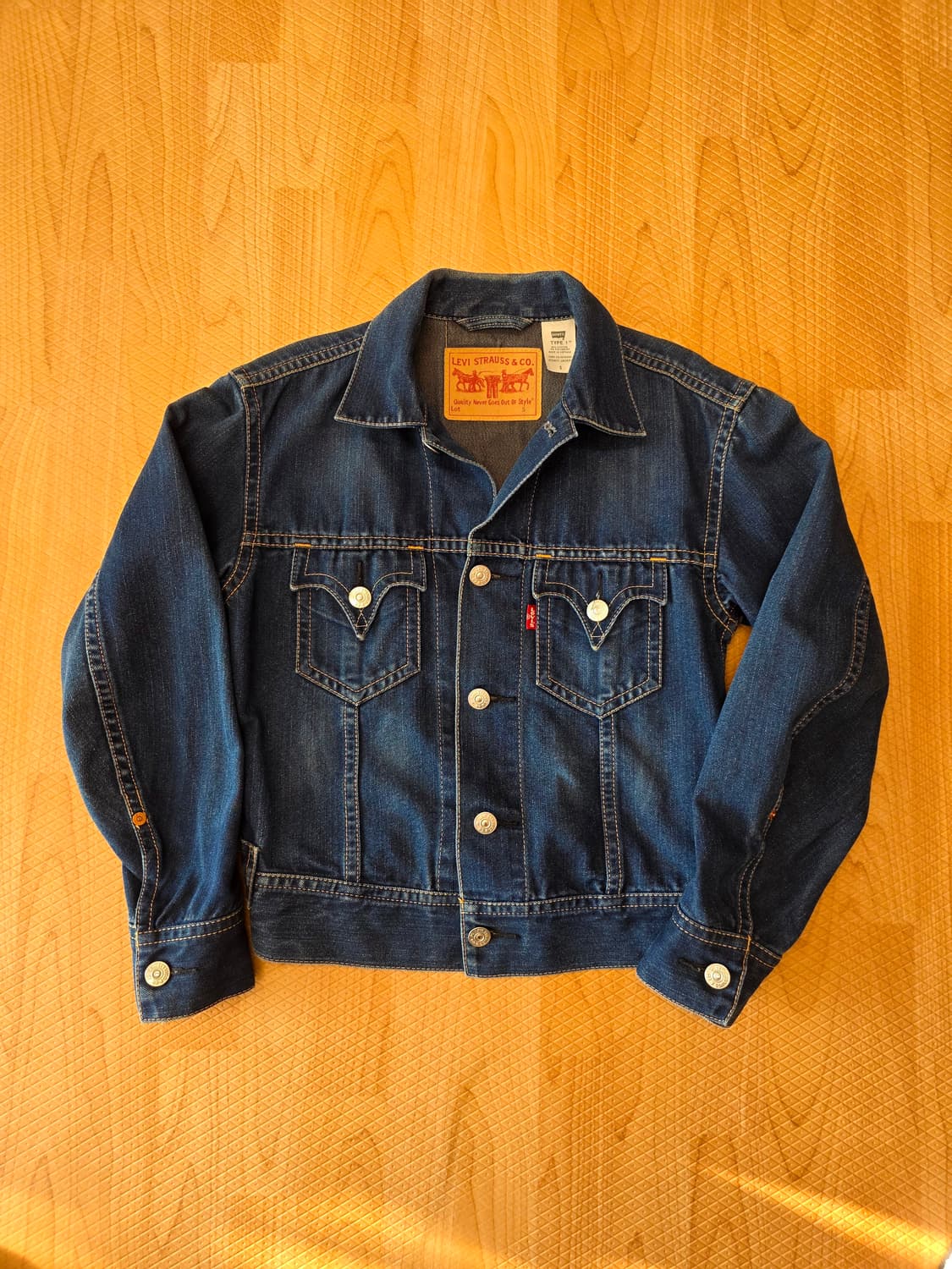 리바이스 Type 1 데님 자켓 S (남여공용)
 상품이미지1