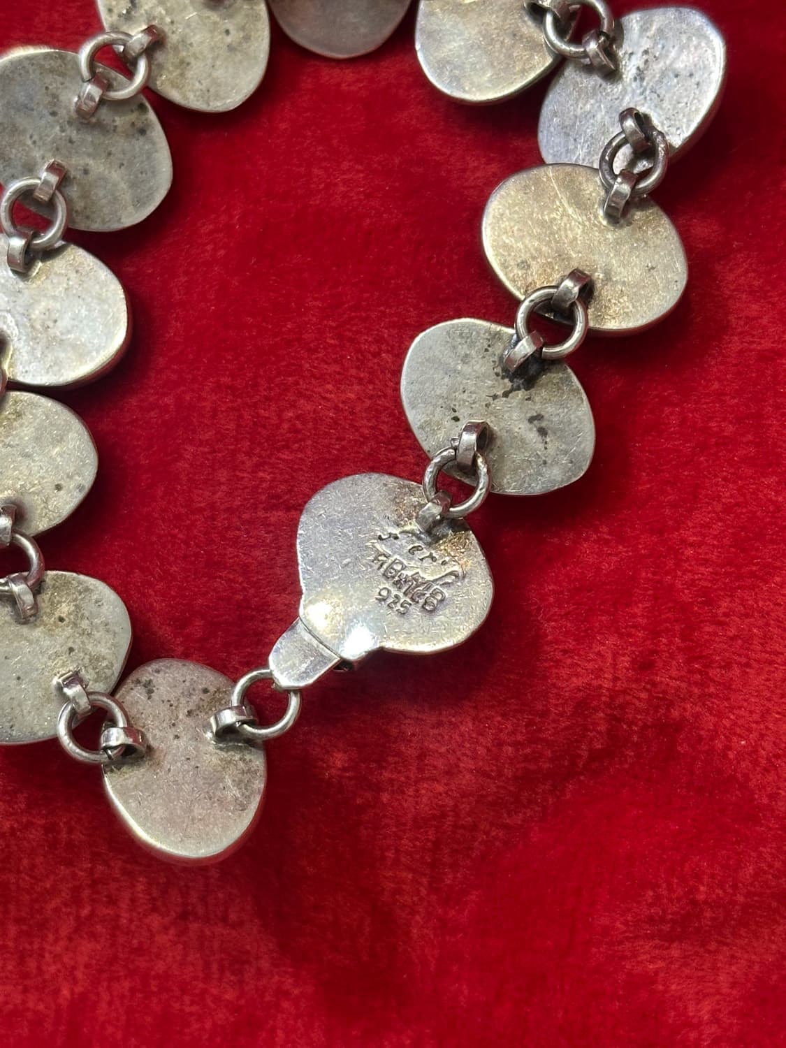 Mexico vintage onyx 925silver bracelet 상품이미지4