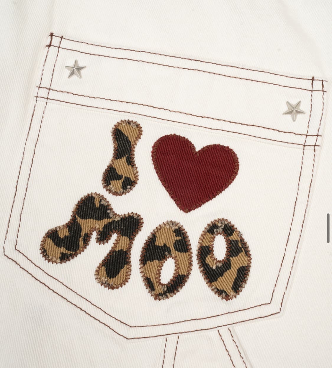 엠오오 백로고 카펜터 인디고 데님 버뮤다 크림 상품이미지6