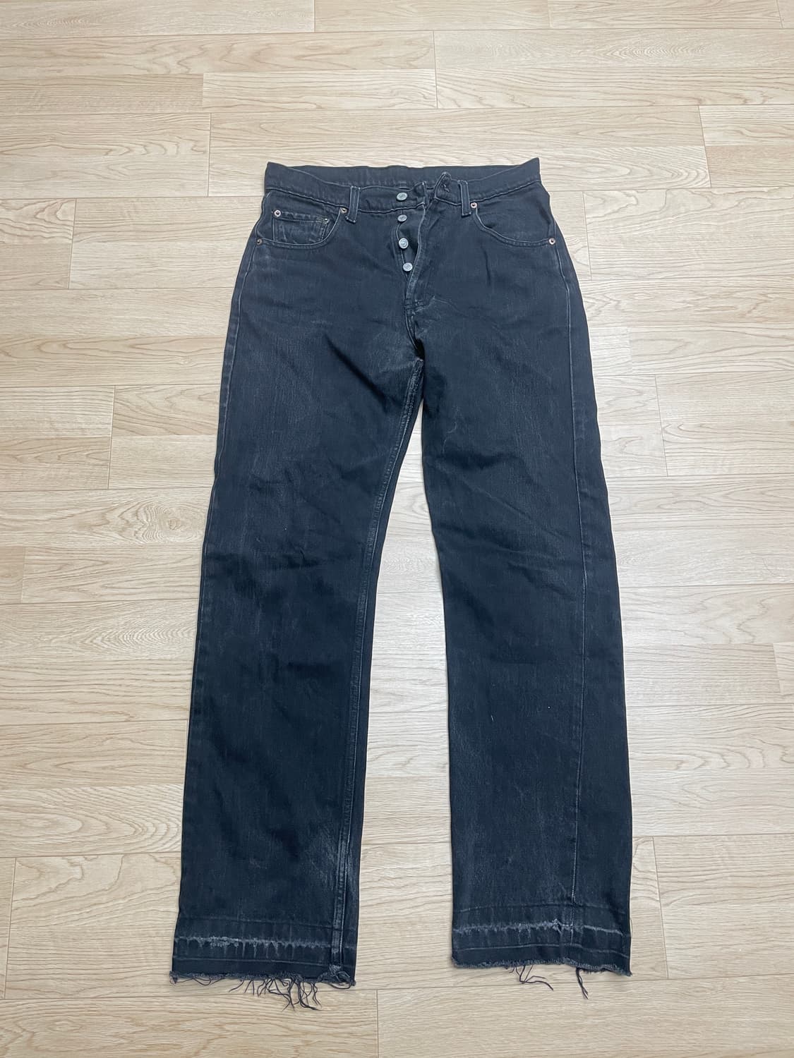 (34x32)90s 리바이스 501 블랙진 상품이미지1