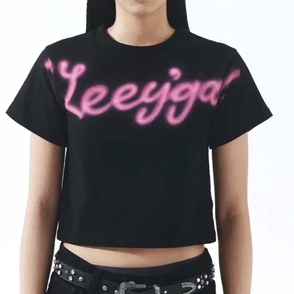 Leey 크롭 반팔티 SPRAY CROPPED T-SHIRT 상품이미지2