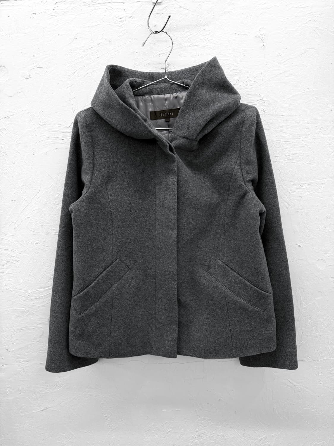 reflect 히든버튼 울 후드 자켓 상품이미지1