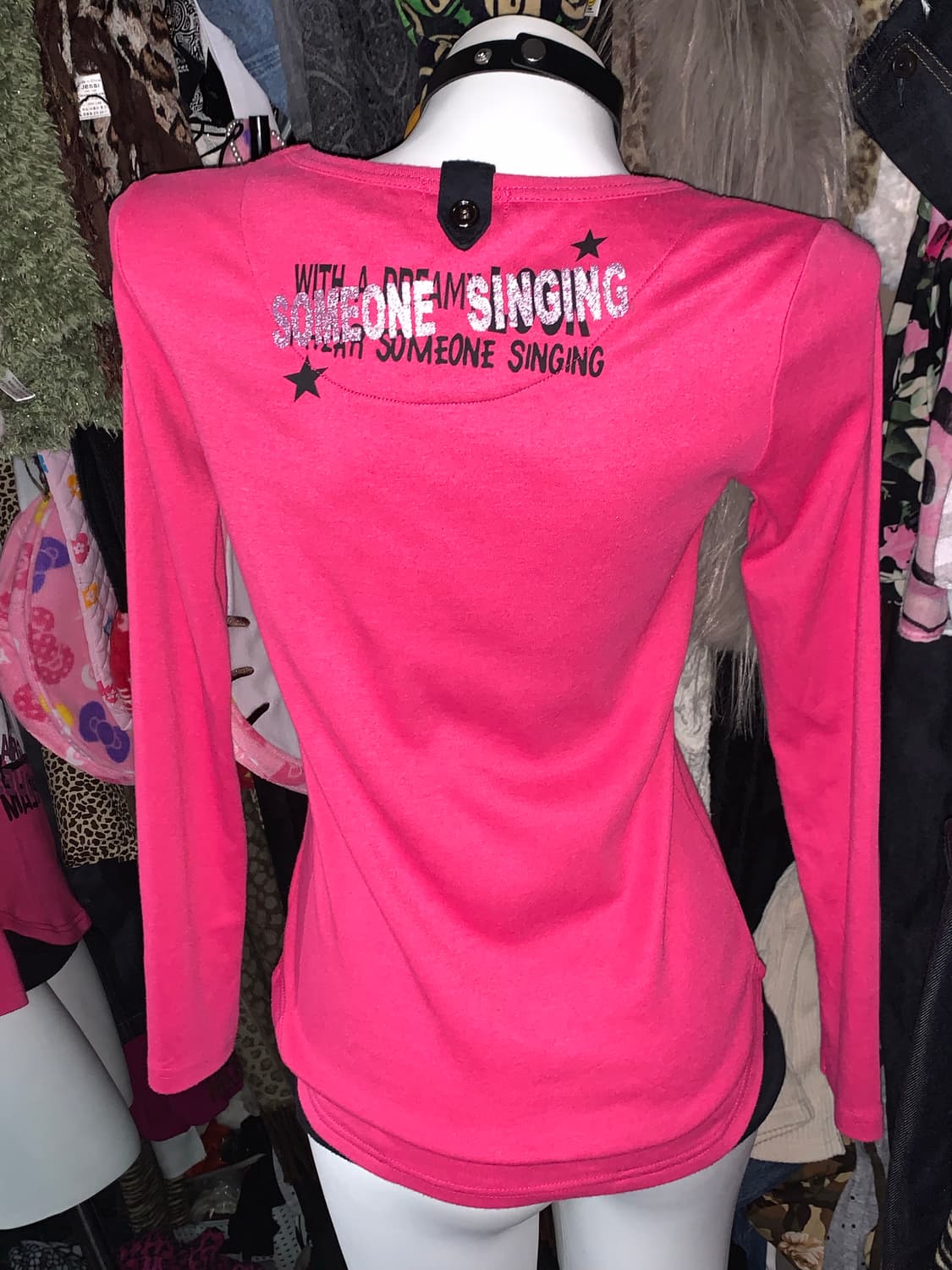 y2k emo punk 프린팅 핑크긴팔 상품이미지4