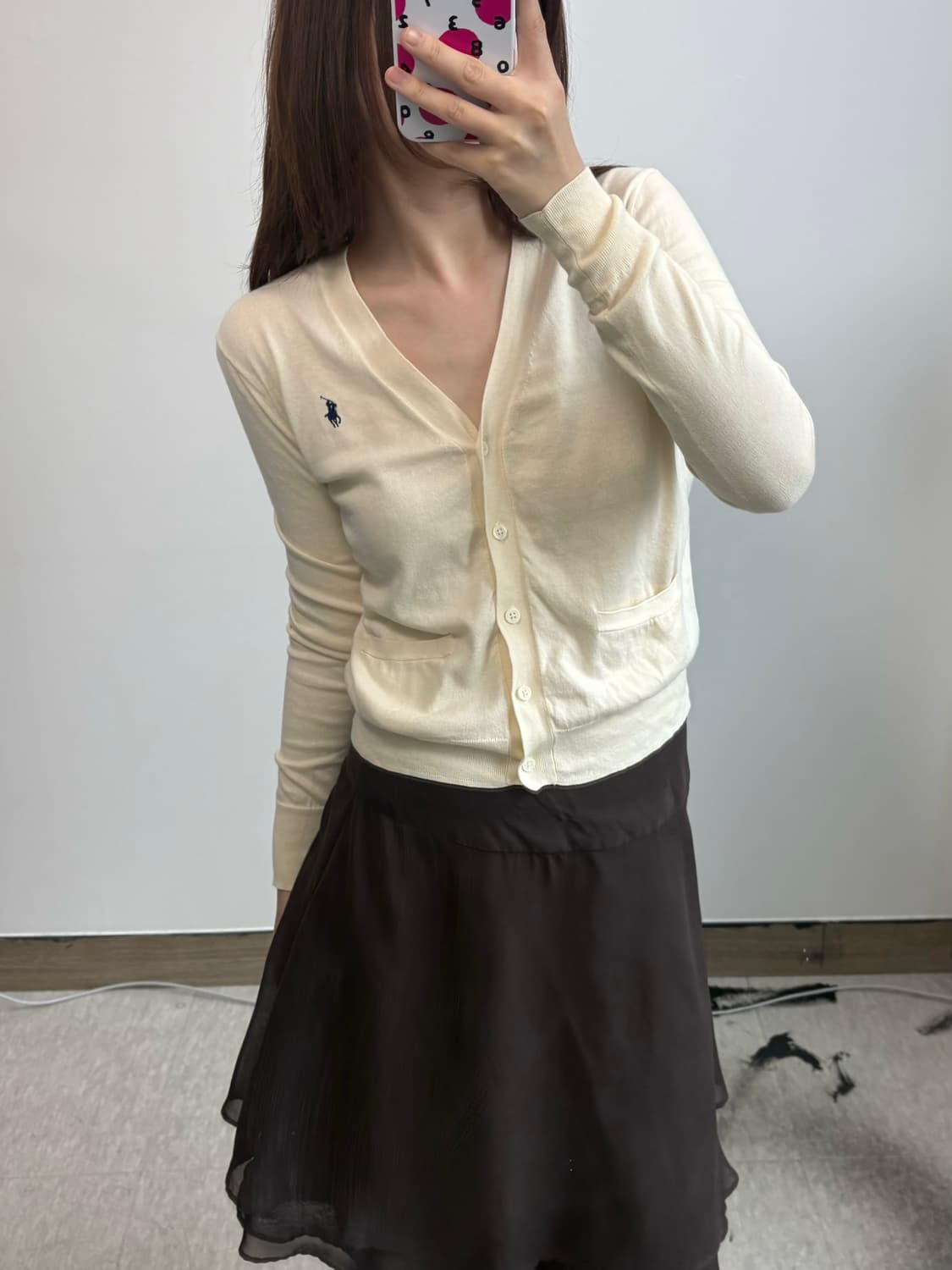 폴로 랄프로렌 신형 피마코튼 브이넥 가디건 상품이미지1