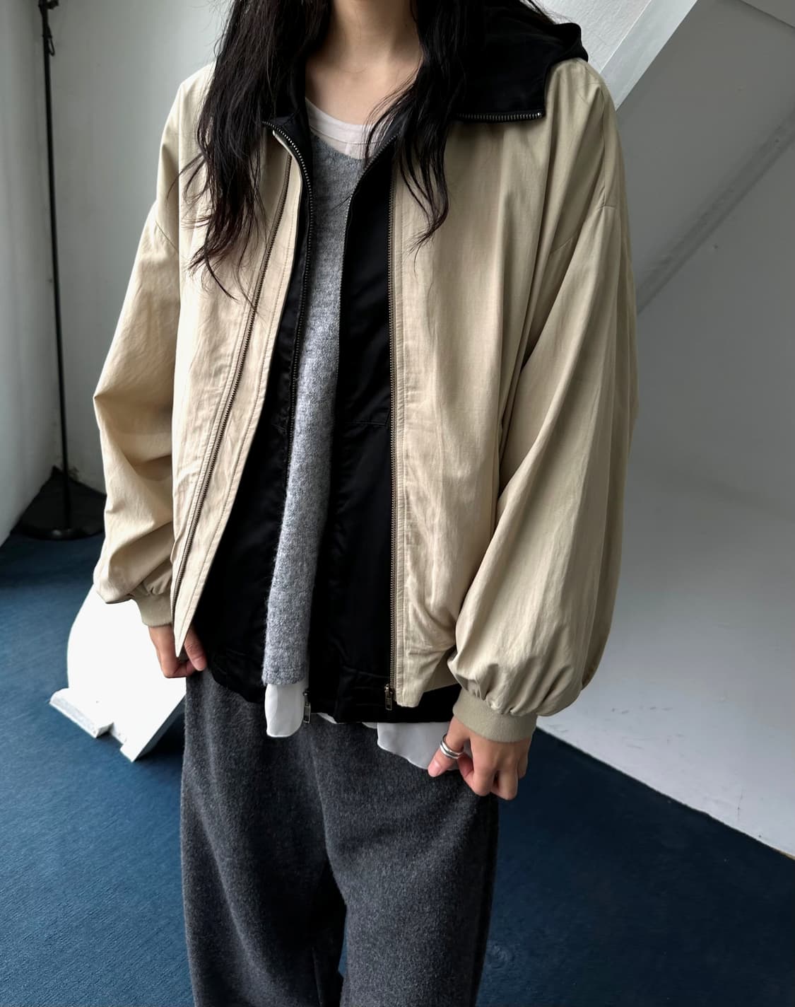 Super high gauge fabric MA-1 over jacket 상품이미지3