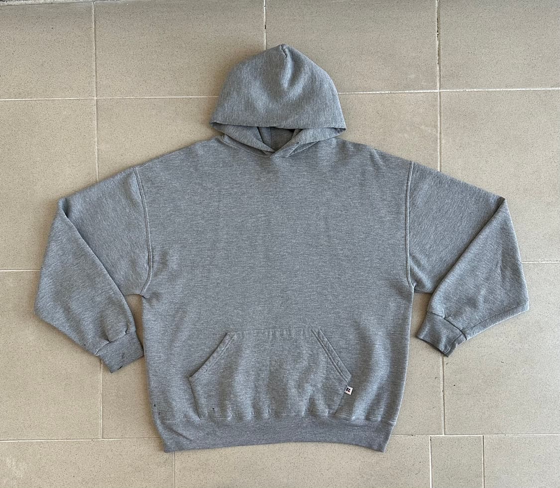 90s 빈티지 러셀 후드 그레이 XL 페인팅 상품이미지1
