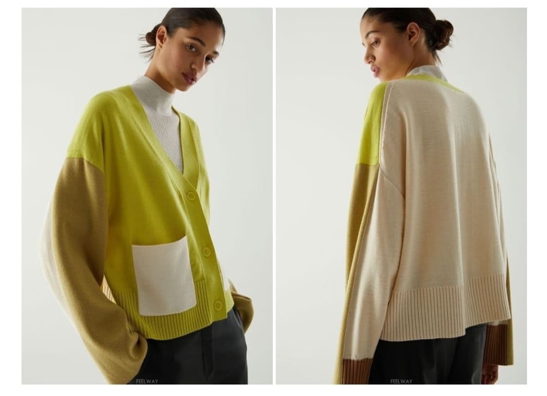 66/88.COS 캐시미어 블록가디건 상품이미지1