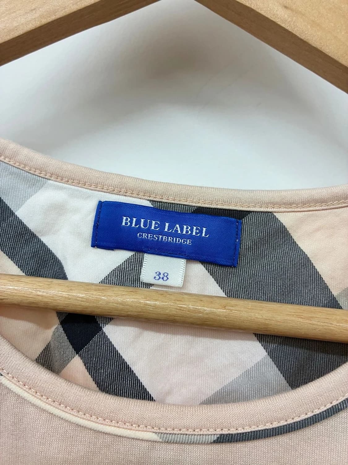 버버리 00's 블루라벨 핑크 코튼 반팔 티셔츠 PN9766 상품이미지6