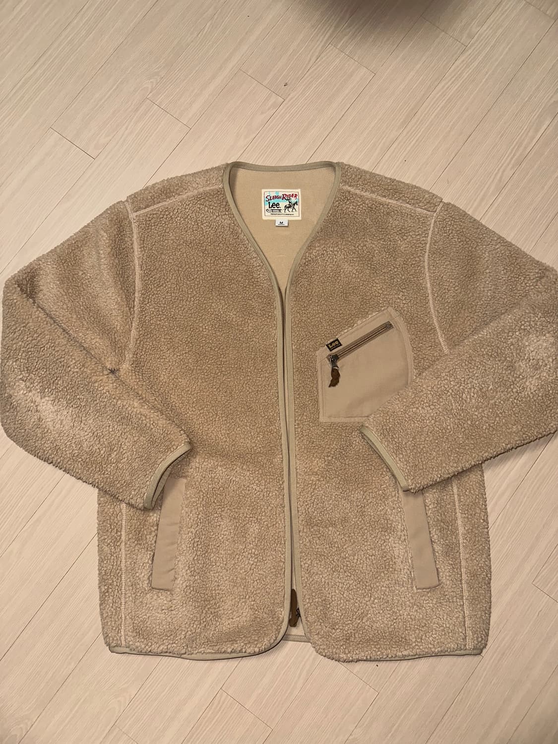 Lee V neck fleece jacket 상품이미지1