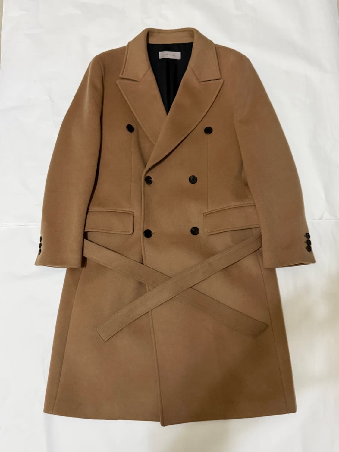 토니웩 크루도 캐시미어 더블 벨티트 코트 XL 상품이미지3