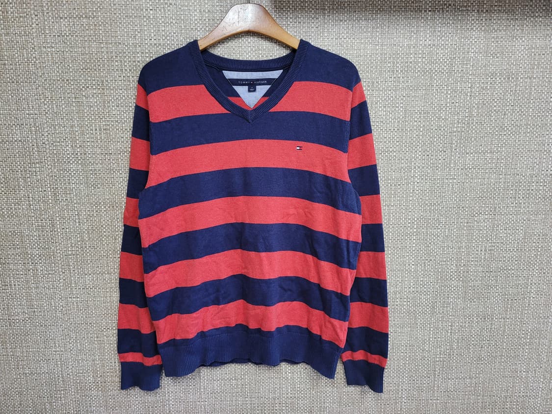M 100사이즈 타미힐피거 브이넥 니트 아메카지  상품이미지1