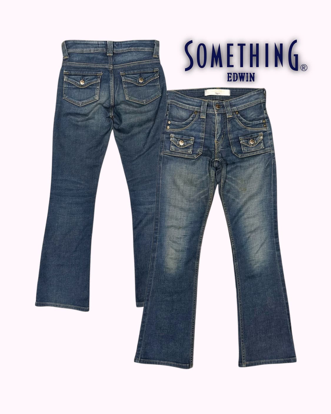 front pocket low-rise boots-cut jean 상품이미지1