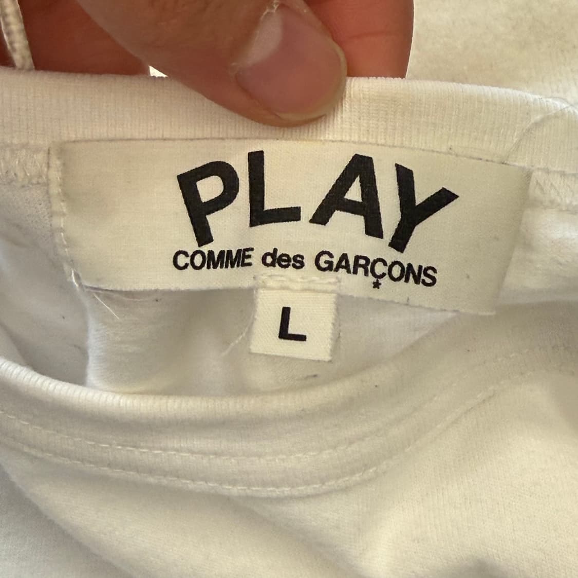 Comme des Garcons 여성용 폴카 도트 하트 반팔 티셔츠 상품이미지3