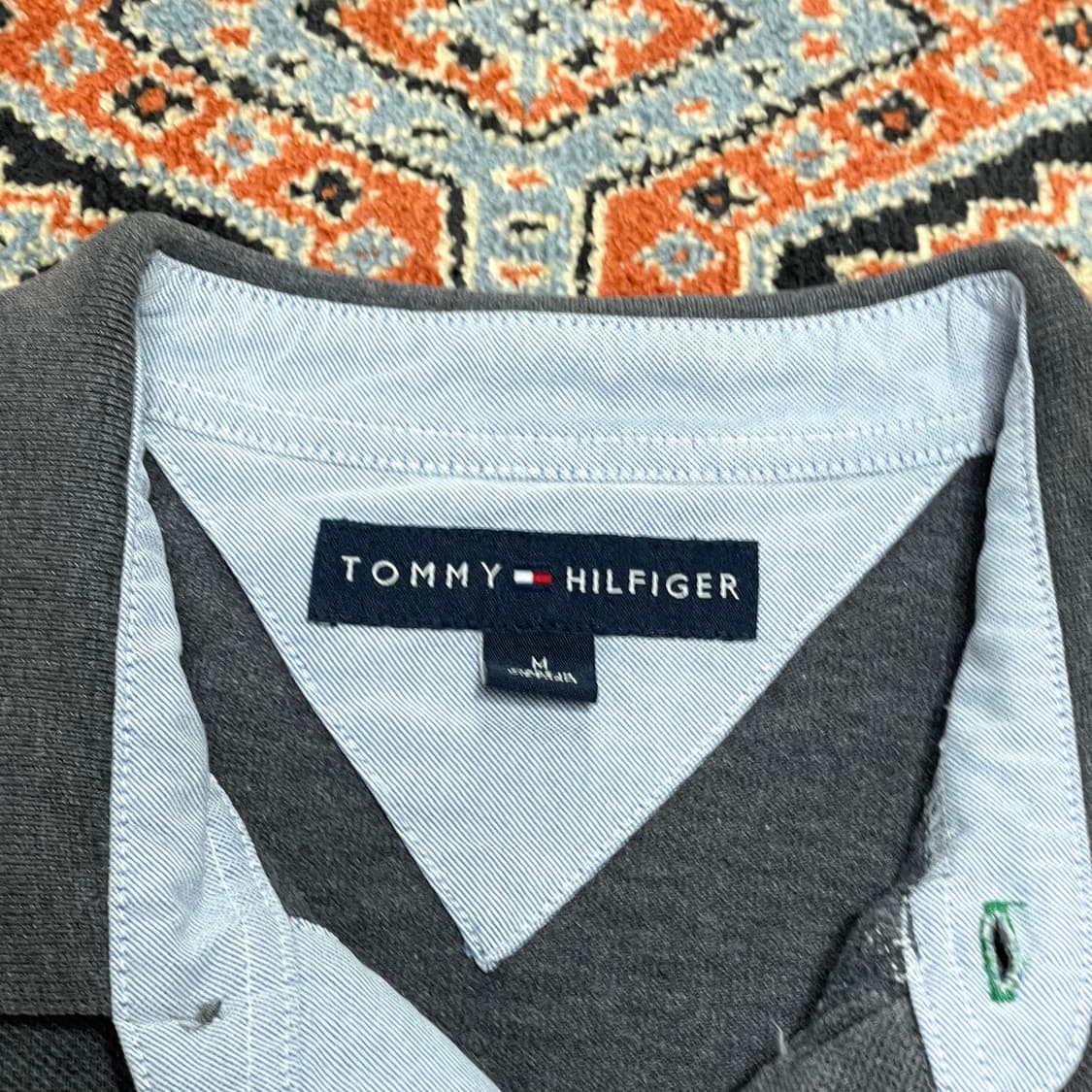 타미힐피거 그레이 긴팔 카라티셔츠 남성M 상품이미지3